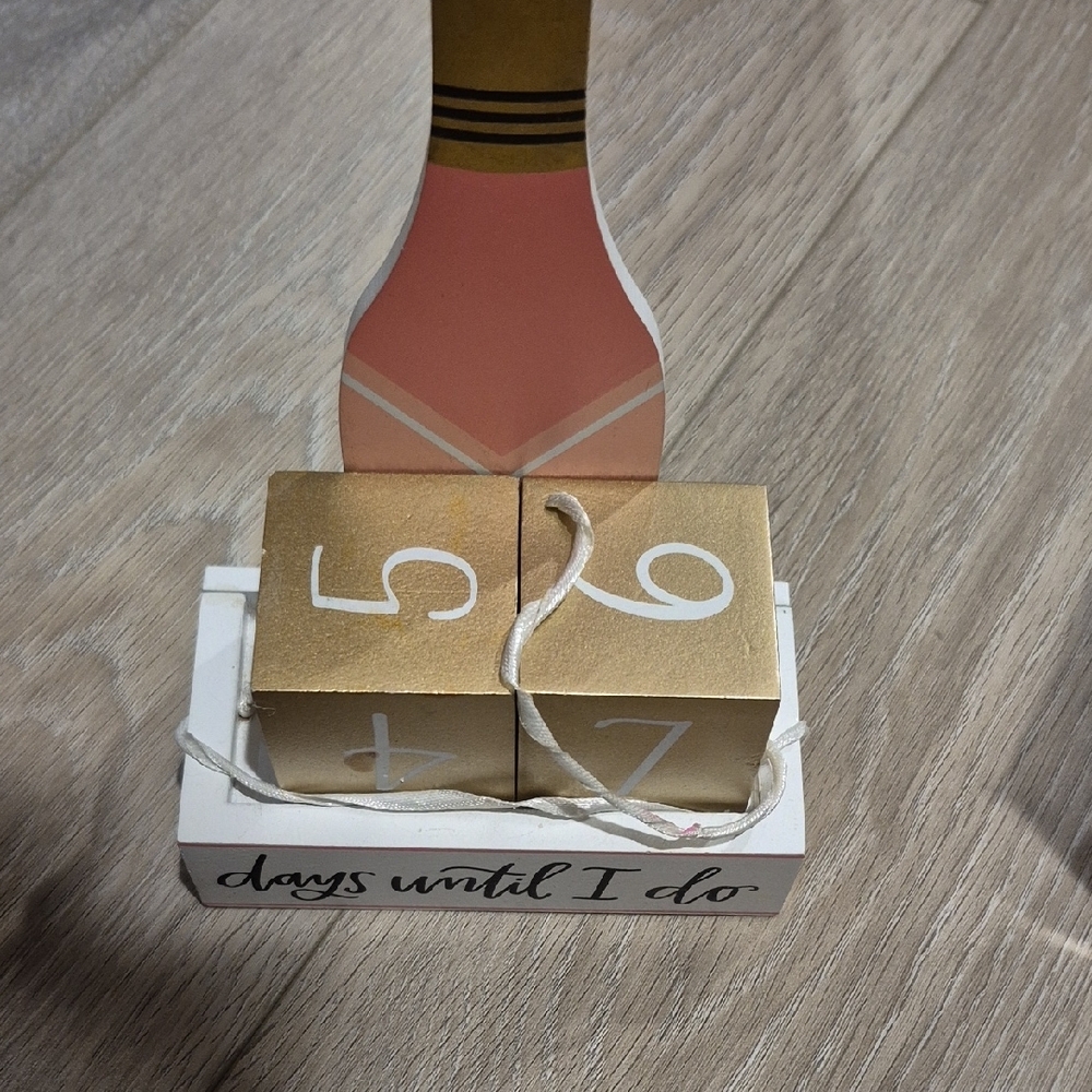 Gold and Pink Countdown Blocks